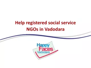 Help registered social service NGOs in Vadodara