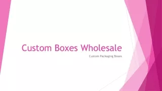 Custom Boxes Wholesale