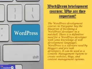 wordpress development courses why are they