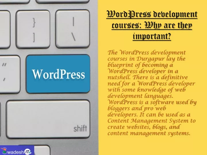 wordpress development courses why are they