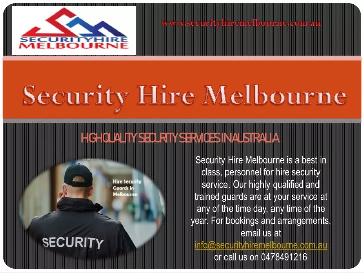 high quality security services in australia