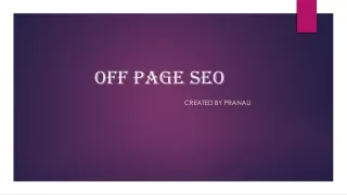 OFF PAGE SEO
