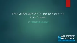 Best MEAN Stack course