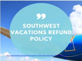 southwest vacations Refund policy