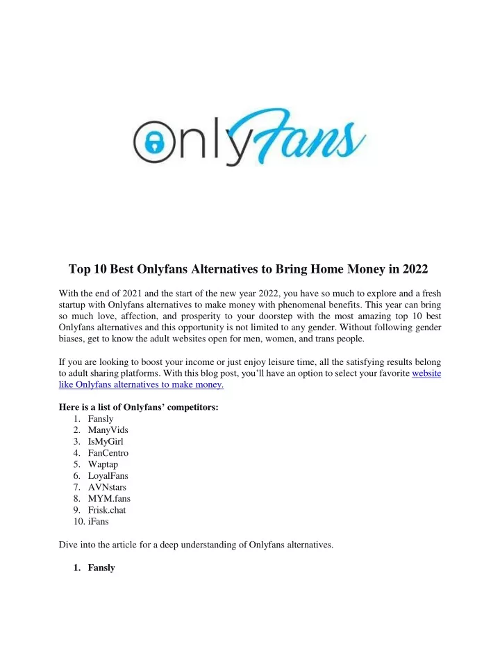 top 10 best onlyfans alternatives to bring home