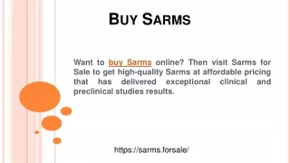 Buy Sarms