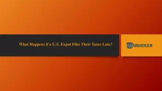 What Happens if a US Expat Files Their Taxes Late