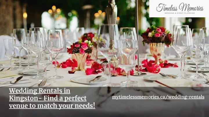 wedding rentals in kingston find a perfect venue