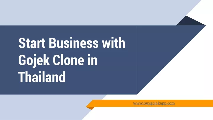 start business with gojek clone in thailand