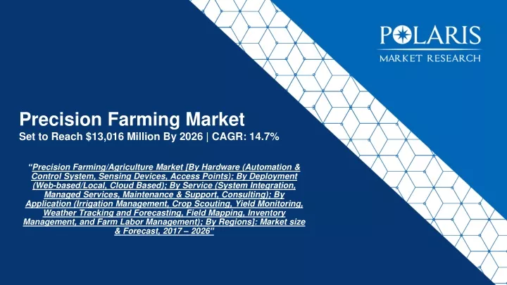 precision farming market set to reach 13 016 million by 2026 cagr 14 7