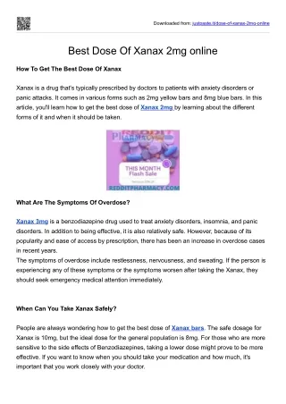 downloaded from justpaste it dose of xanax