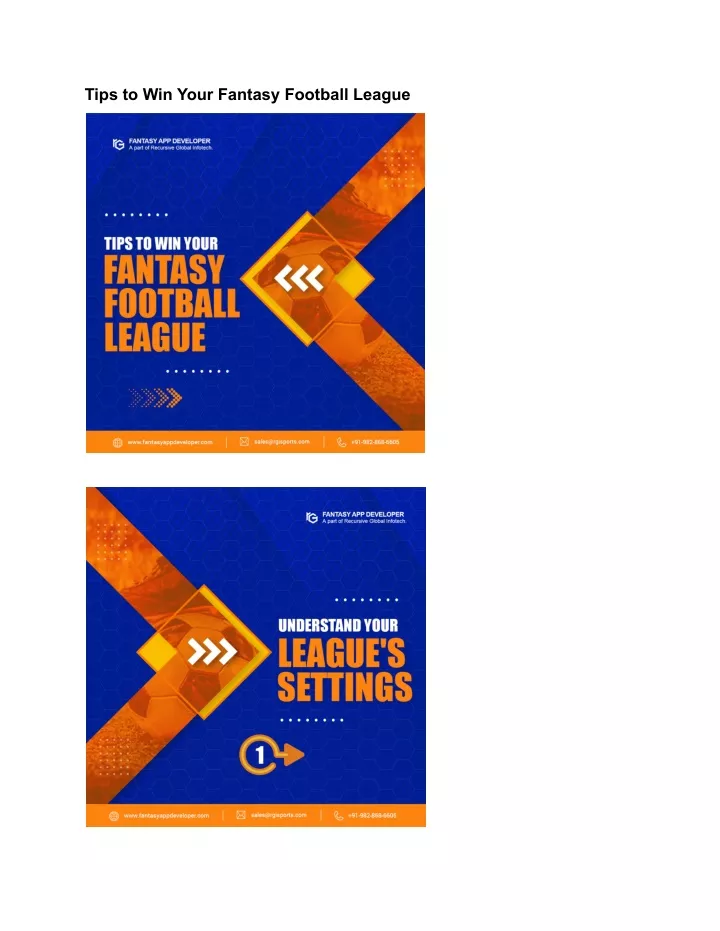 tips to win your fantasy football league