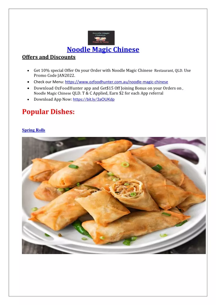 noodle magic chinese offers and discounts