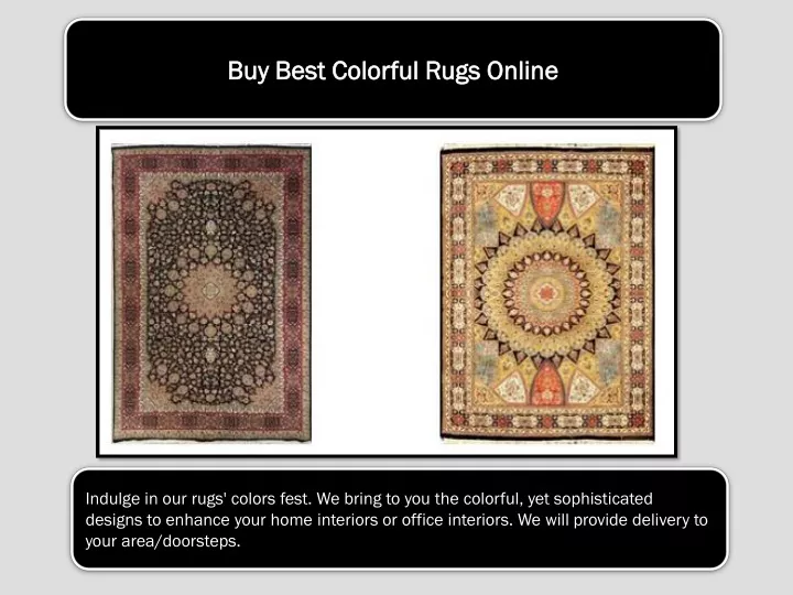 buy best colorful rugs online