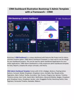 crm dashboard illustration bootstrap 5 admin