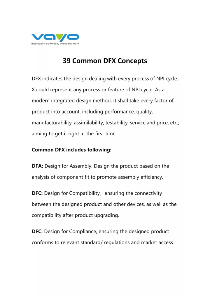 39 common dfx concepts