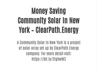 money saving community solar in new york