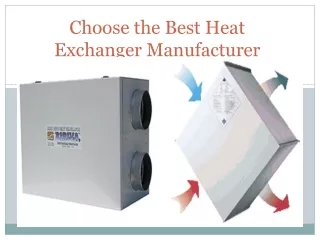 Choose the Best Heat Exchanger Manufacturer