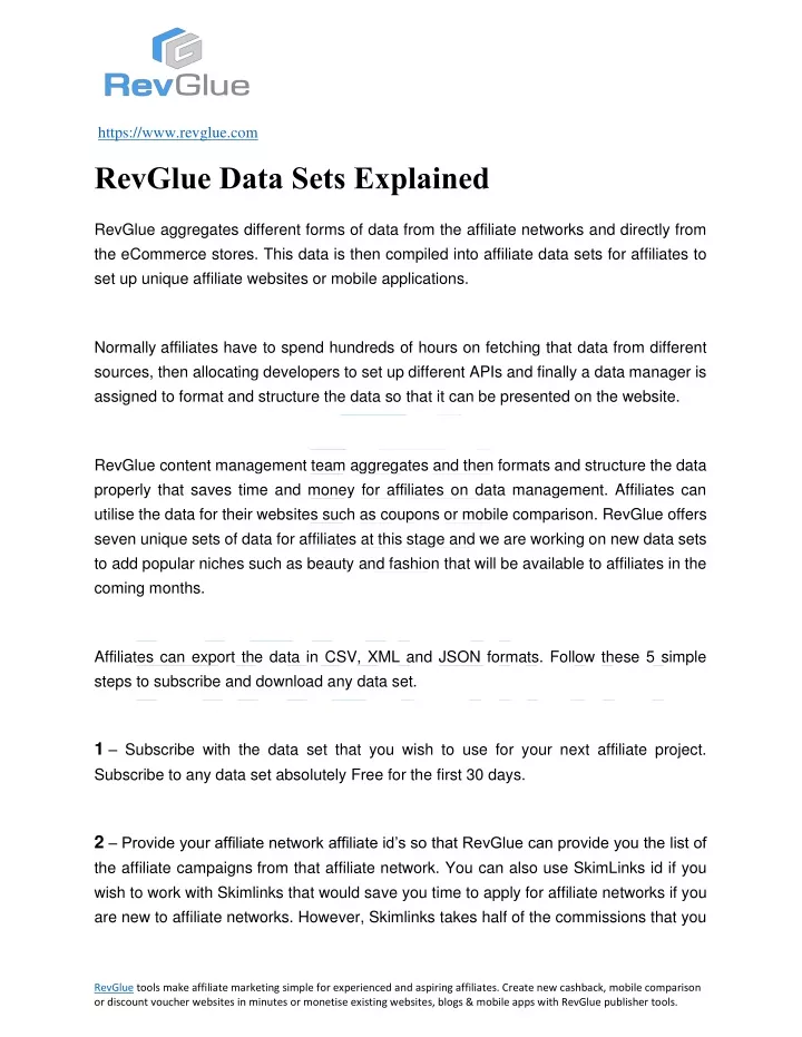 https www revglue com revglue data sets explained