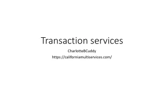 Transaction services