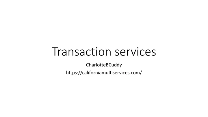 transaction services