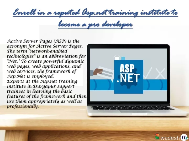 enroll in a reputed asp net training institute