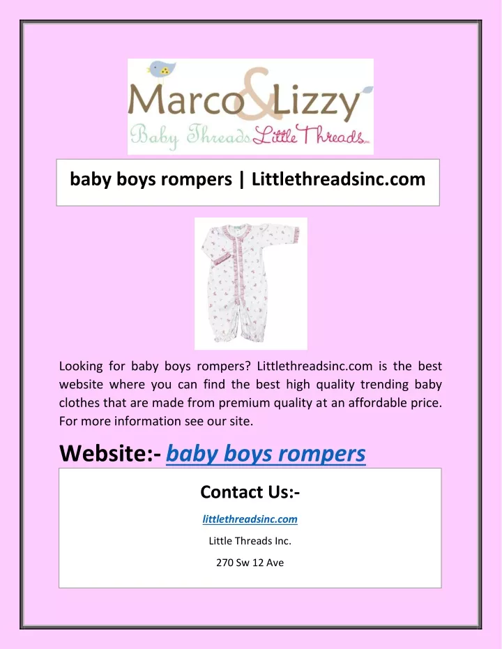 baby boys rompers littlethreadsinc com