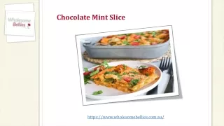 chocolate mint slice