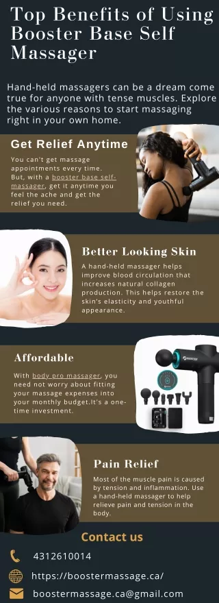 Top Benefits of Using Booster Base Self Massager