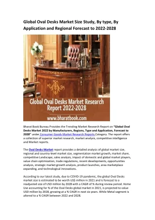 global oval desks market size study by type