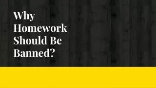 why homework should be banned