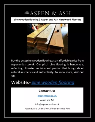 pine wooden flooring | Aspen and Ash Hardwood Flooring