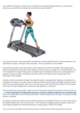 Compare Treadmills & Read All Treadmill Reviews Before You Buy It One