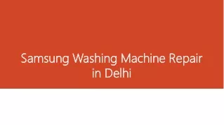 Samsung Washing Machine Repair in Delhi