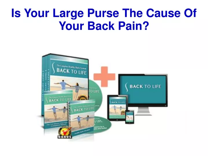 is your large purse the cause of your back pain