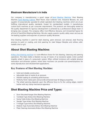 Blastroom Manufacturer-converted