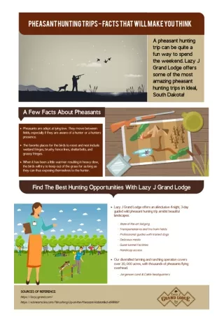 Infographic About Pheasant Hunting Lodges