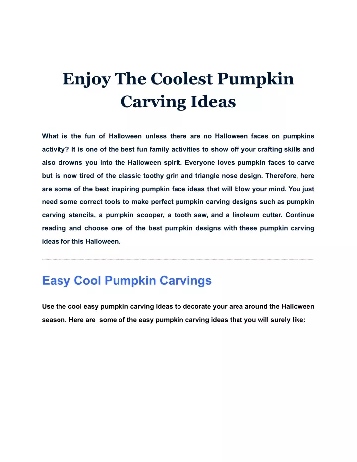 enjoy the coolest pumpkin carving ideas