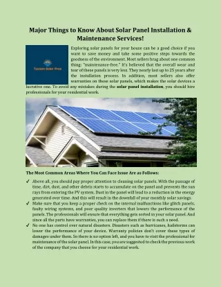 Do You Want Solar Panel Installation In Arizona | Tucson Solar Pros