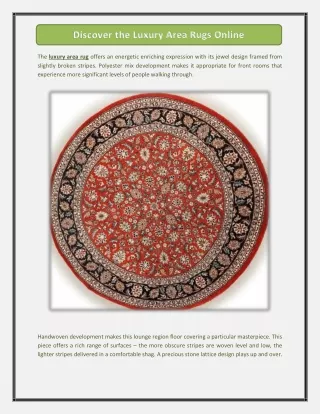 Discover the Luxury Area Rugs Online