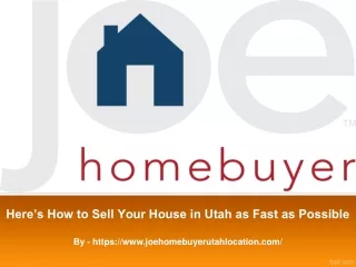 Here’s How to Sell Your House in Utah as Fast as Possible