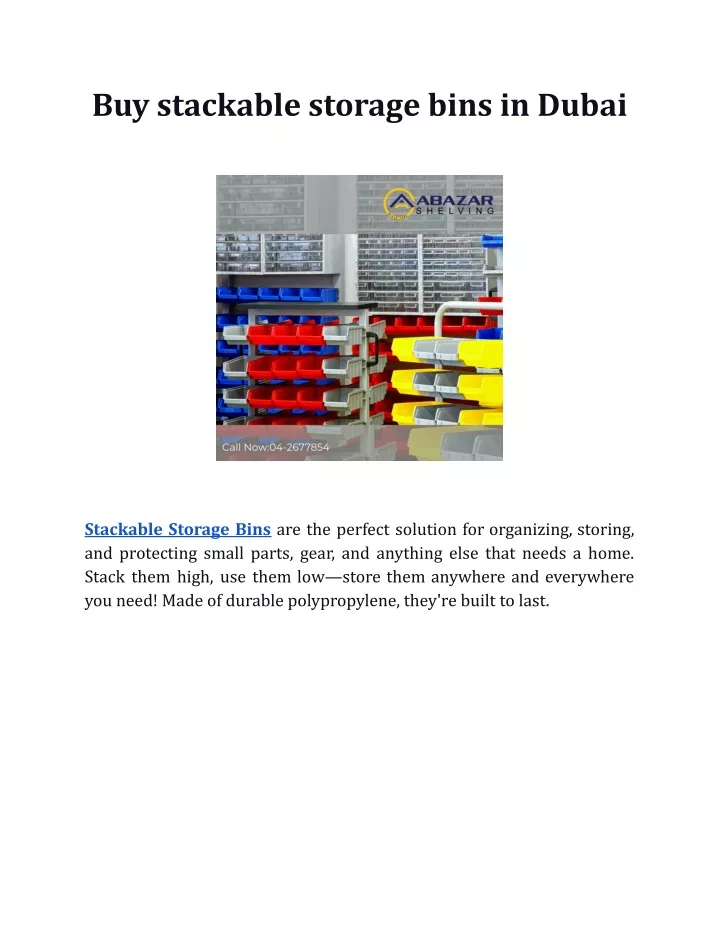 buy stackable storage bins in dubai