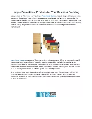 unique promotional products for your business