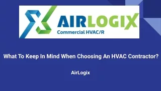 What To Keep In Mind When Choosing An HVAC Contractor?