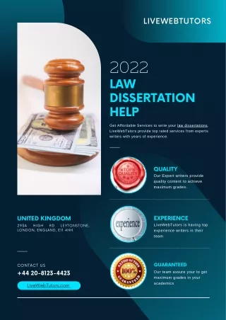 Law Dissertation Help Services in UK : LiveWebTutors