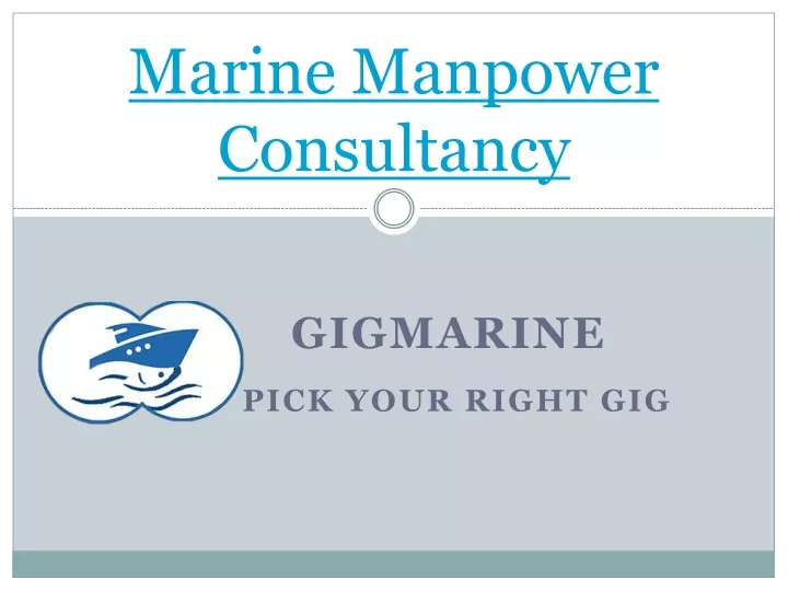 marine manpower consultancy
