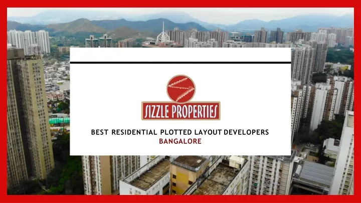best residential plotted layout developers bangalore
