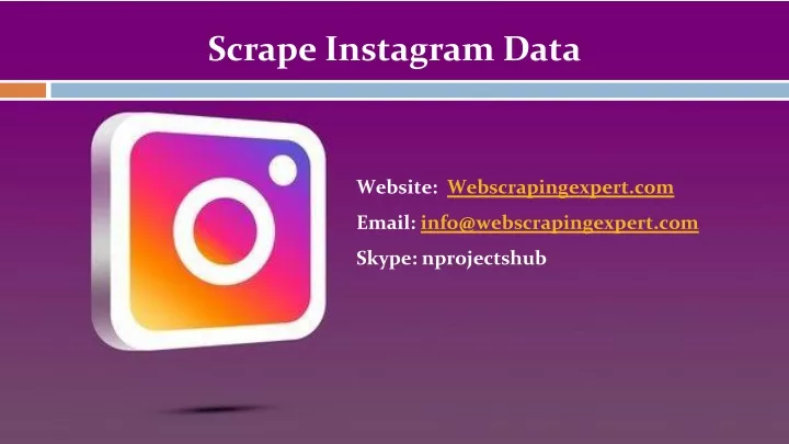 scrape instagram data