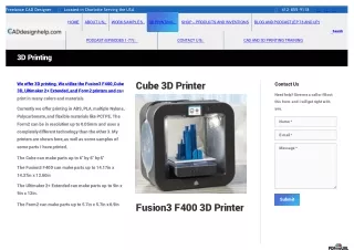 Top Cube 3D Printing Services Charlotte, NC - CadDesignHelp