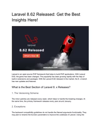 Laravel 8.62 Released_ Get the Best Insights Here!